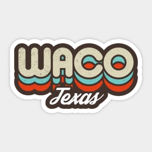 Retro Waco Texas Sticker